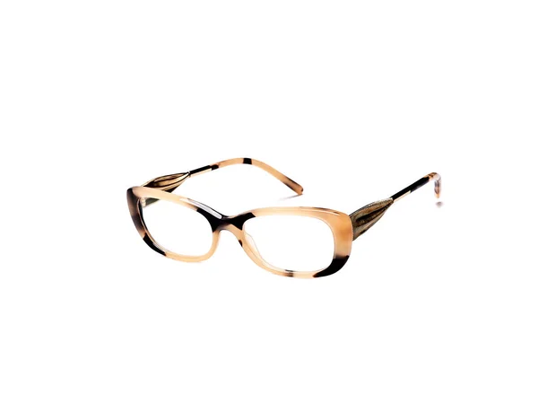 Brýle Transparentní Sklo Módní Rámu Izolované Bílém Pozadí — Stock fotografie