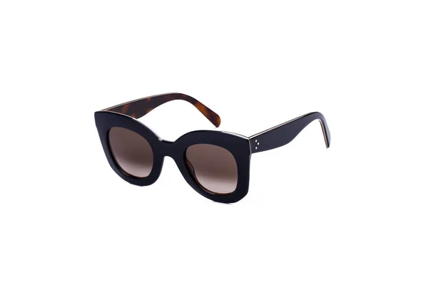 Okulary Przeciwsłoneczne Brązowe Okulary Białym Tle — Zdjęcie stockowe