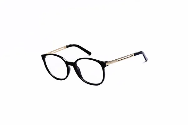 在一个孤立的白色背景的时尚框架与透明眼镜的眼镜 — 图库照片