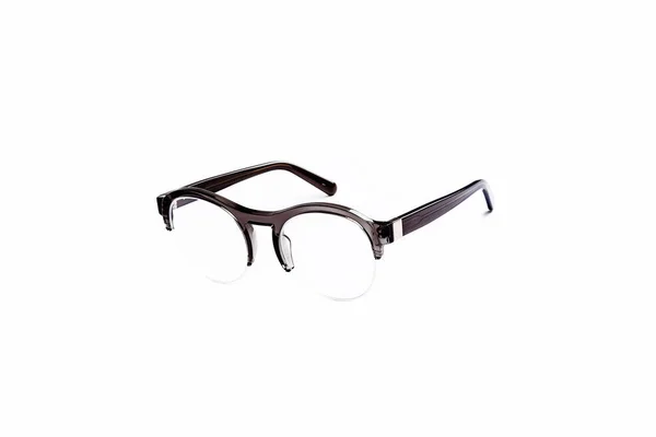 Okulary Przezroczyste Okulary Ramce Modne Białym Tle — Zdjęcie stockowe