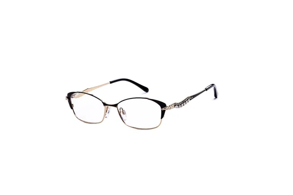 在一个孤立的白色背景的时尚框架与透明眼镜的眼镜 — 图库照片