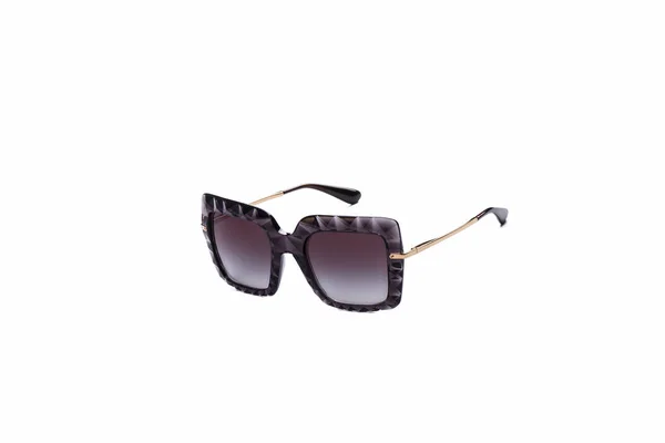 Sonnenbrille Mit Grauer Brille Auf Isoliertem Weißem Hintergrund — Stockfoto