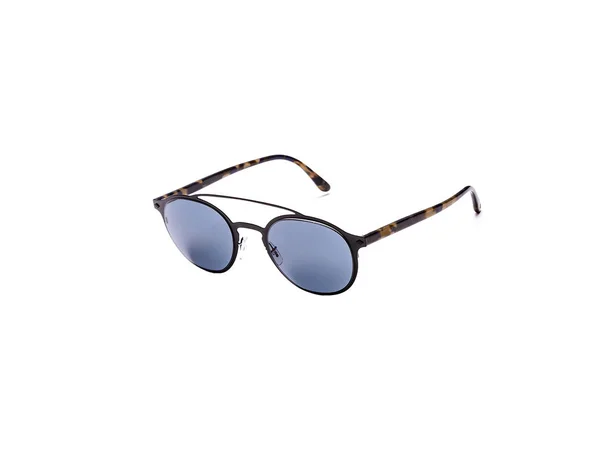 Okulary Przeciwsłoneczne Niebieski Okulary Białym Tle — Zdjęcie stockowe