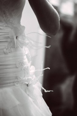 düğün elbise dekor yakın çekim
