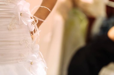 düğün elbise dekor yakın çekim