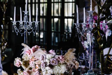 wedding hall decorated with flowers