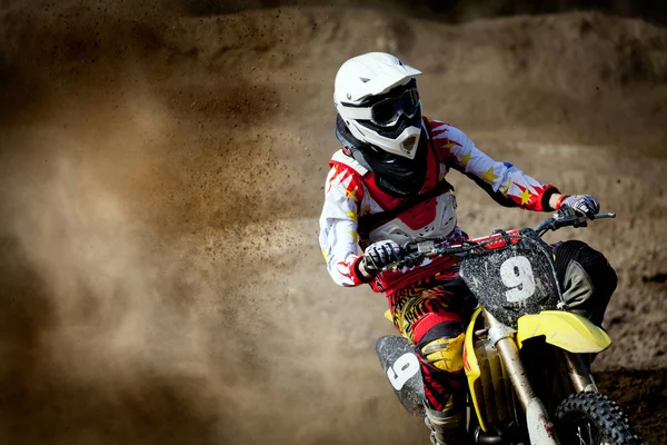 Motocross Race Grusväg — Stockfoto