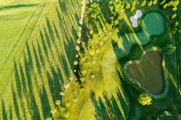 Golf Club Aerial View Green Bunker Royalty Free Stock Photos