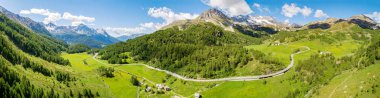 Bernina Pass (CH) - Location la Rosa - Aerial View clipart