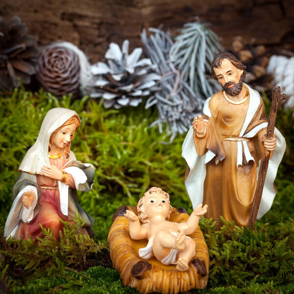 Christmas nativity scene - close up