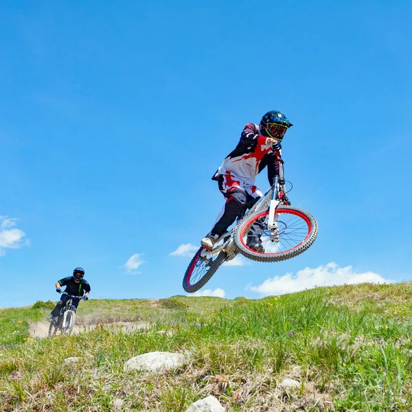 Störtlopp Med Mtb Berget — Stockfoto