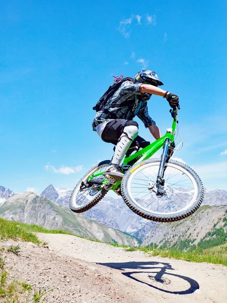 Descent Mountain Bike Trail Mountains — Stock Photo, Image