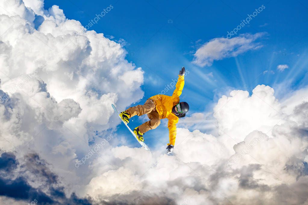 snowboarding in the clouds 