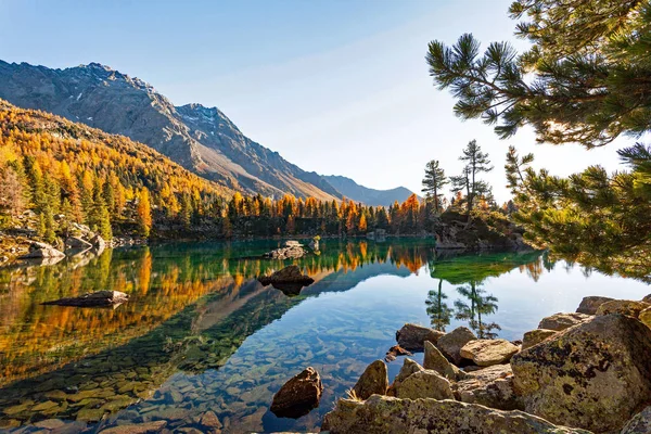 Saoseo Lake Poschiavo Valley Zwitserland — Stockfoto