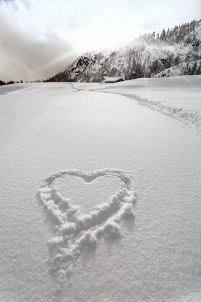 Сердце Снегу — стоковое фото
