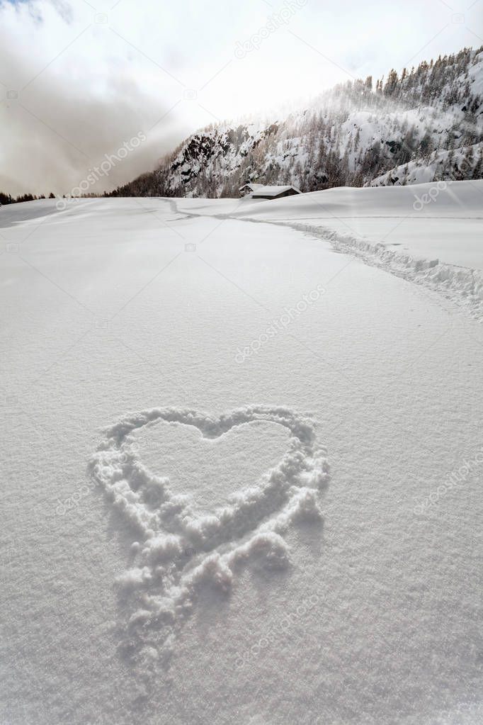 heart in the snow 