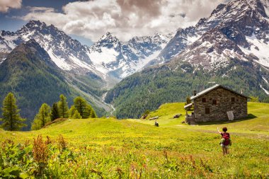 Valmalenco (BT) - altın alp üzerinden Ventina ve Sissone vadiler görünümünü