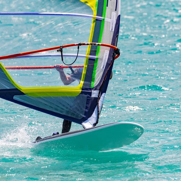 Windsurfing Crystal Clear Sea — Stock Photo, Image