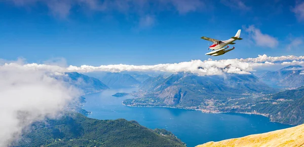 Como Gölü İtalya uçan deniz uçağı 