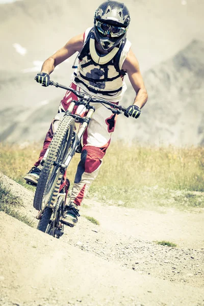 Motociclista Poeira — Fotografia de Stock