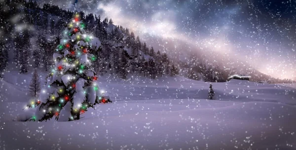 Christmas Atmosphere Fresh Snow — Stock Photo, Image