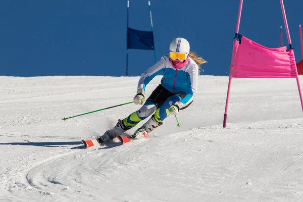 Atleet Alpine Ski Competitie — Stockfoto