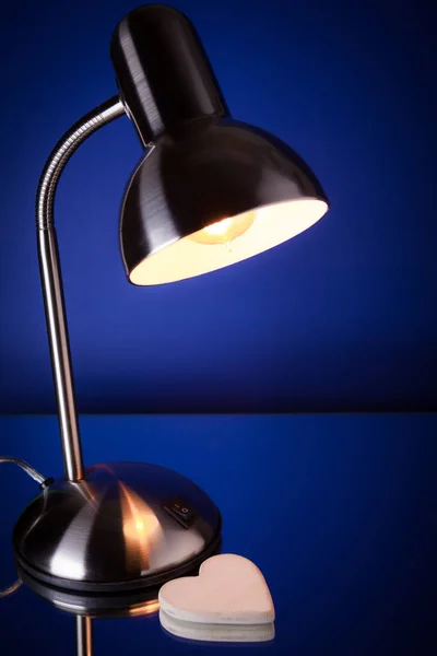 Tafellamp Met Hart — Stockfoto