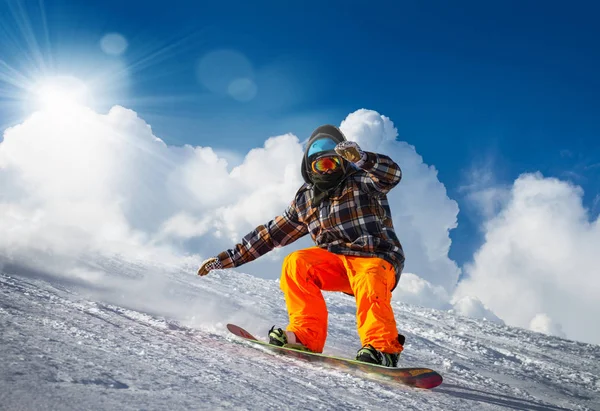 Estilo Snowboard Neve Fresca — Fotografia de Stock