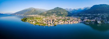 Gravedona - Como Gölü - İtalya - havadan görünümü