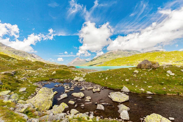 Bernina Pass White Lake — Stockfoto