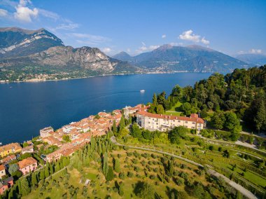 Como Gölü (BT) - Villa Serbelloni park ve Bahçe - havadan görünümü