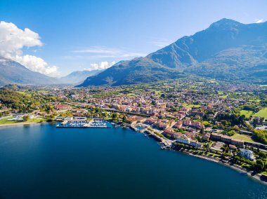 Valtellina doğru Torino - Como Gölü (BT) - havadan görünümü