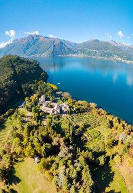 Piona Abbey - San Nicola - Como Gölü (BT) - tarikat - hava genel bakış