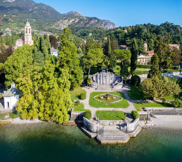 Tremezzo Lago Como Vista Aérea Parque Mayer — Fotografia de Stock