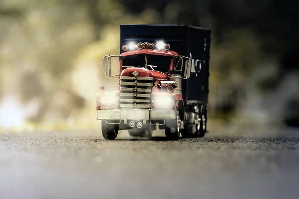 Vrachtwagen Model Instellen Werkelijke Situatie — Stockfoto