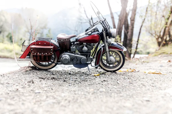 1950S Motorcycle Model Natural Context — Stock Photo, Image