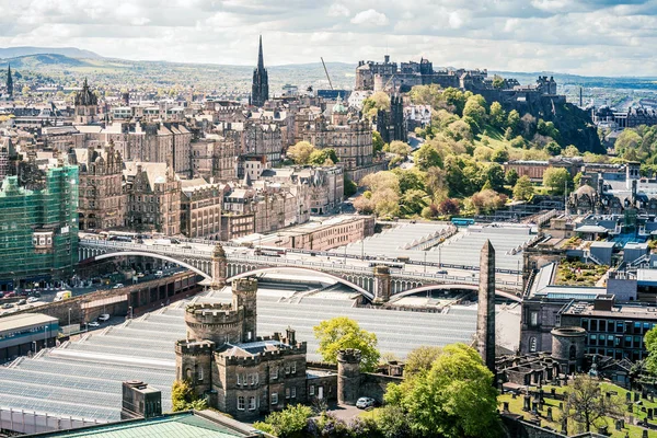 Edinburgh Scotland Panorama City — Stock Photo, Image