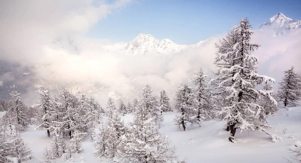 Βαλμαλένκο Χιονισμένο Τοπίο Pizzo Scalino Στο Κάτω Μέρος — Φωτογραφία Αρχείου
