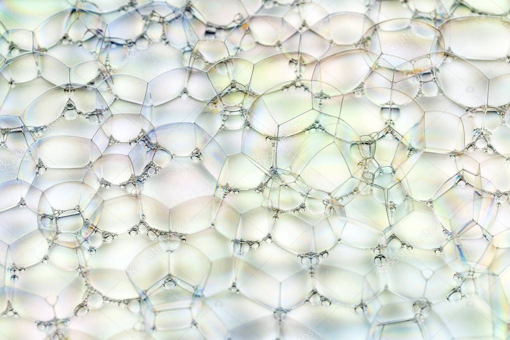 geometric shapes with bubbles - close up