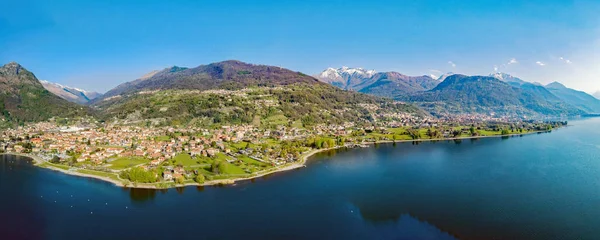 Lake Como Panoramic Aerial View Dongo Neighboring Countries — Stock Photo, Image