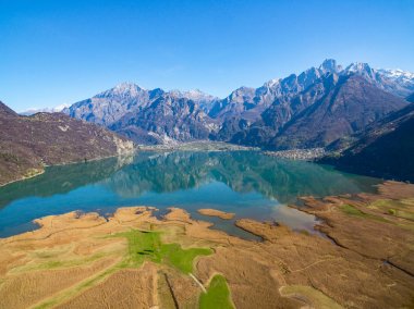 Pian di Spagna Doğa Rezervi - Trivio di Fuentes - Lombardiya - Kuzeye havadan görünüm