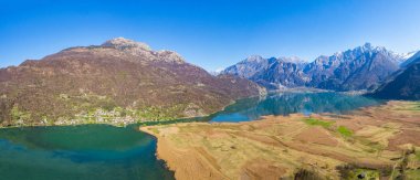 Pian di Spagna Doğa Rezervi - Trivio di Fuentes - Lombardiya - Kuzeye havadan görünüm