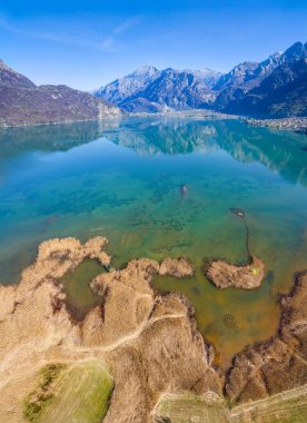 Pian di Spagna Doğa Rezervi - Trivio di Fuentes - Lombardiya - Kuzeye havadan görünüm