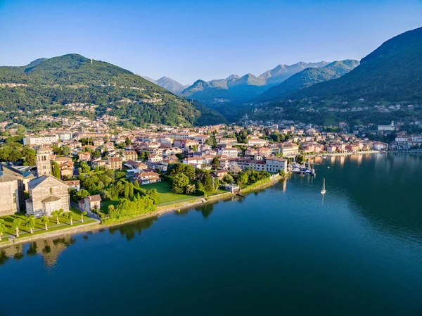 Gravedona Jezioro Como Italy Church Maria Del Tiglio Xii Wiek — Zdjęcie stockowe