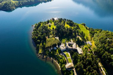 Piona Abbey - San Nicola - Como Gölü (BT) - tarikat - hava genel bakış