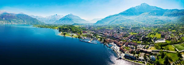 Colico Como Gölü Havadan Genel Bakış — Stok fotoğraf