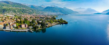 Dongo - Lake Como (IT) - Panoramic aerial view of the ancient village clipart