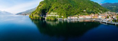 Dongo - Como Gölü (It) - Antik köyün panoramik havadan görünümü