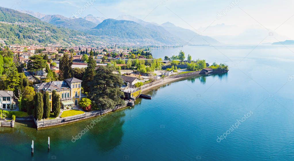 Domaso - Lake Como (IT) - Panoramic aerial view