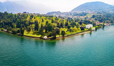 Bellagio - Como Gölü (It) - Villa Melzi park - Havadan görünüm